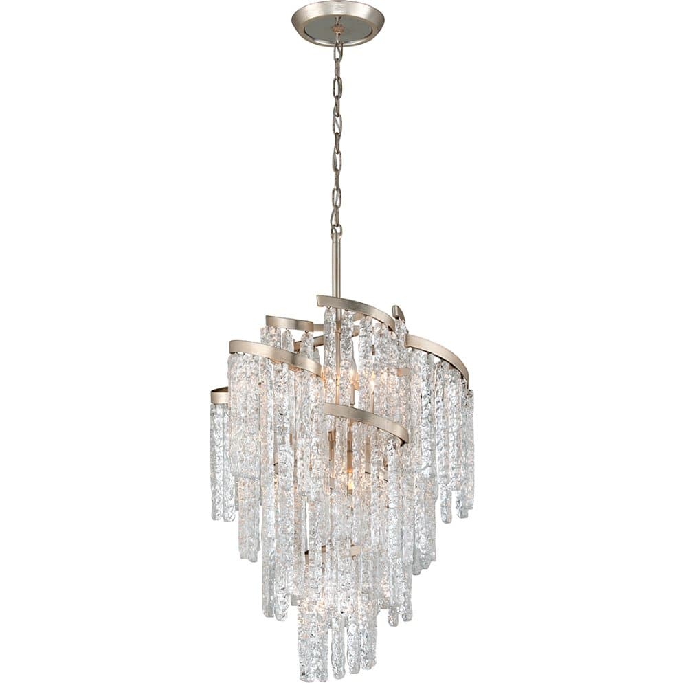 Mont Blanc 13 Light Chandelier in Silver Leaf - HER Home Design Boutique